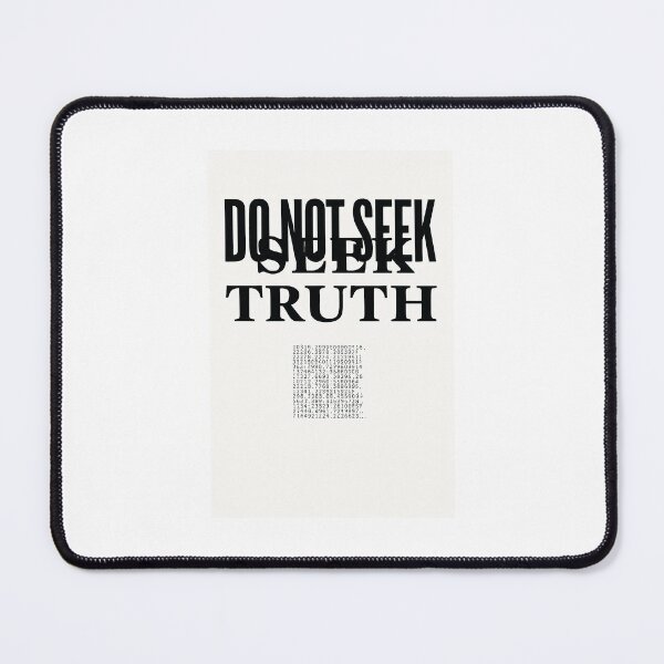 Item preview, Do Not Seek Truth Cryptic Minimalist Poster designed and sold by KK-Black34.