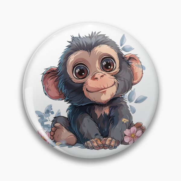 Item preview, Cute monkey designed and sold by Stickermagician.