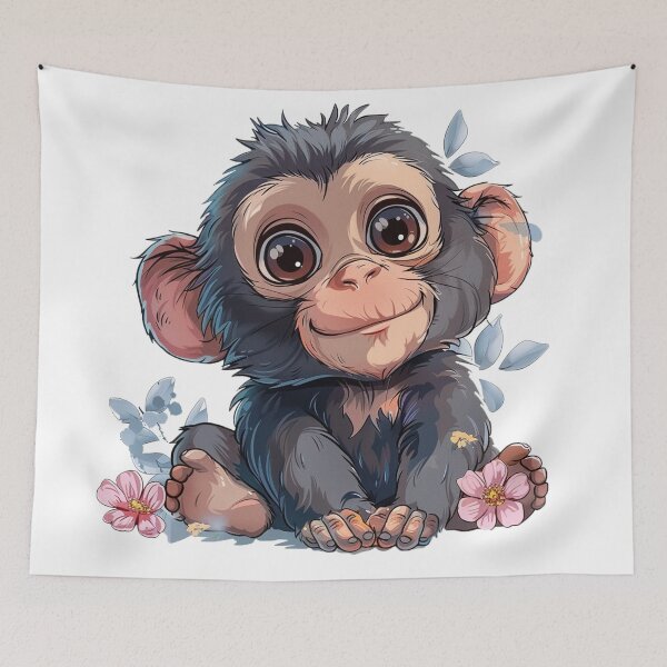 Item preview, Cute monkey designed and sold by Stickermagician.