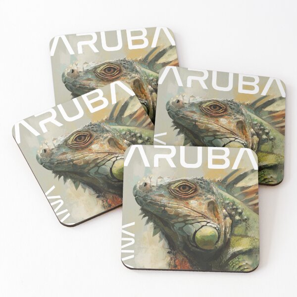Item preview, Aruba Iguana Portrait | Vibrant Digital Painting designed and sold by 297Dezigns.