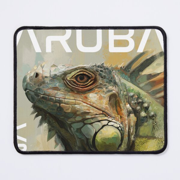 Item preview, Aruba Iguana Portrait | Vibrant Digital Painting designed and sold by 297Dezigns.