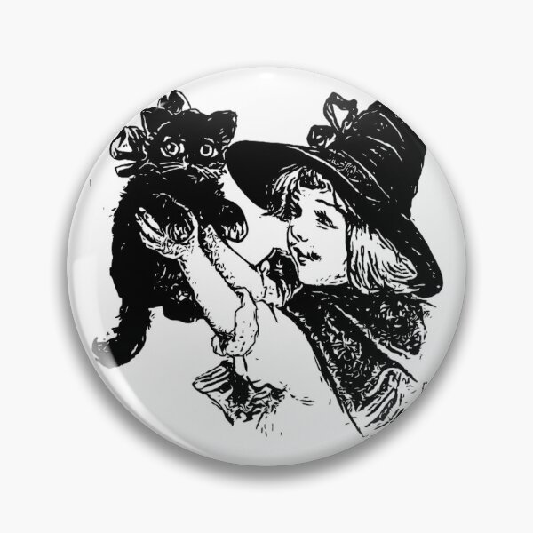 Item preview, a witch girl and her black cat designed and sold by marias designs.