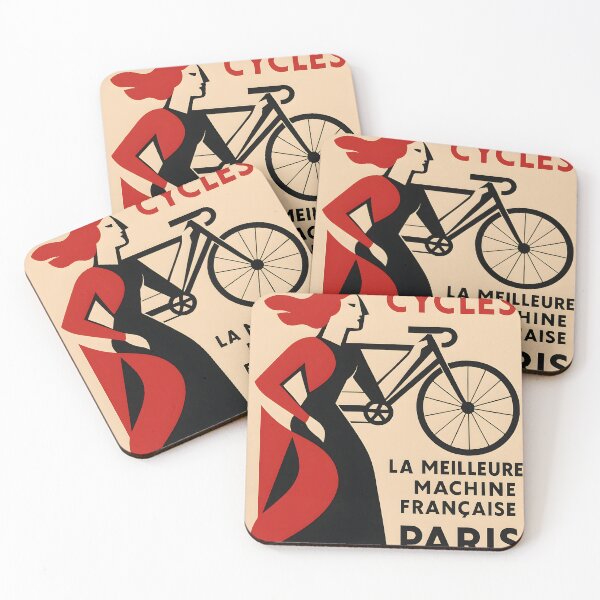 Item preview, Clever Cycles Vintage Bicycle Poster – Paris French Cycling Art Print designed and sold by StuckOn-Detroit.