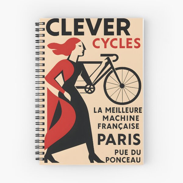 Item preview, Clever Cycles Vintage Bicycle Poster – Paris French Cycling Art Print designed and sold by StuckOn-Detroit.