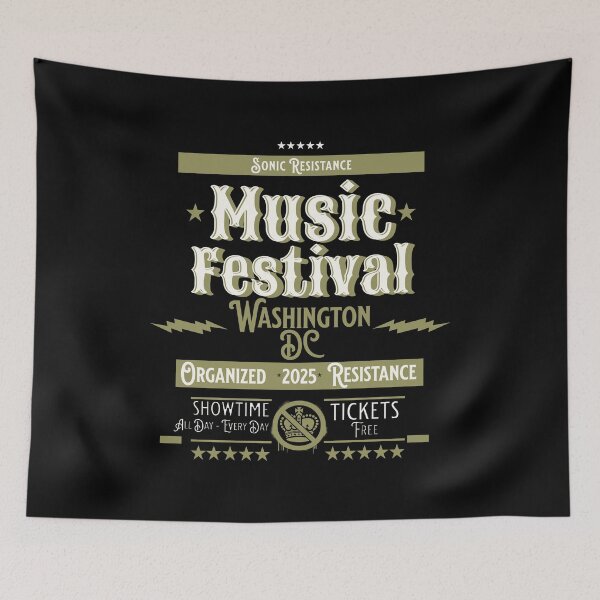 Item preview, Music Festival 2025 "Sonic Resistance" Washington DC - Vintage Punk Rock Concert Poster design designed and sold by NSB-Design.