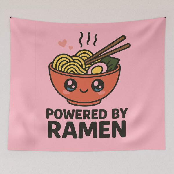 Item preview, Powered by Ramen – Cute Kawaii Anime Bowl Design designed and sold by Diwakar-Designs.