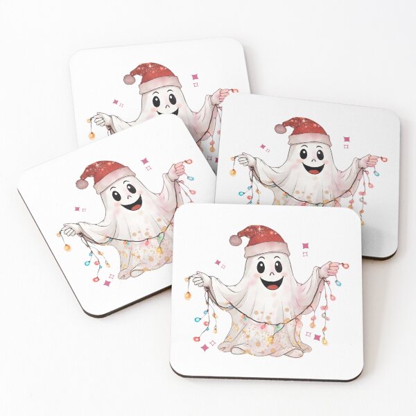Item preview, Cute Christmas Ghost with Lights designed and sold by HasHs.