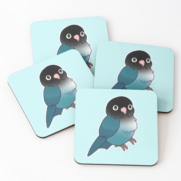Item preview, Masked lovebird - turquoise designed and sold by Blueberry-b1rd.