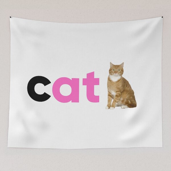 Item preview, Pink Cat Word Art Design – Cute Minimal Style for Cat Lovers designed and sold by nickjones81.
