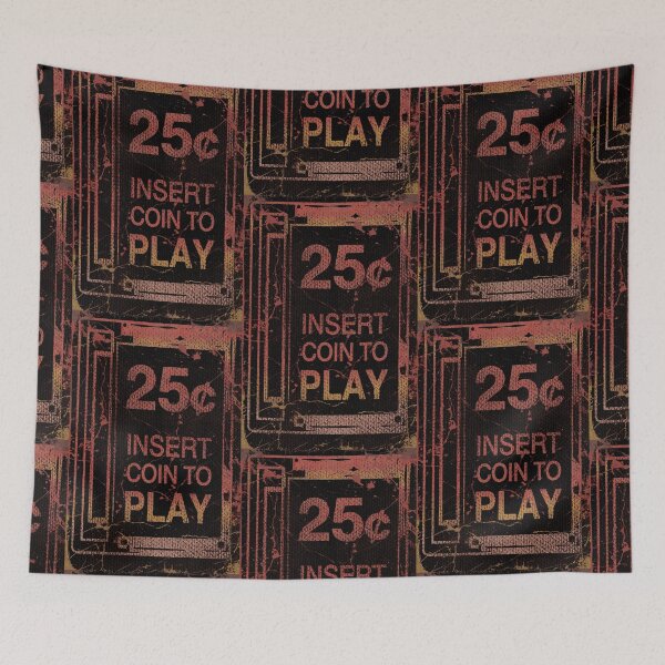 Item preview, Vintage Arcade "Insert Coin" Sign | Retro Gamer Art designed and sold by vaerk.