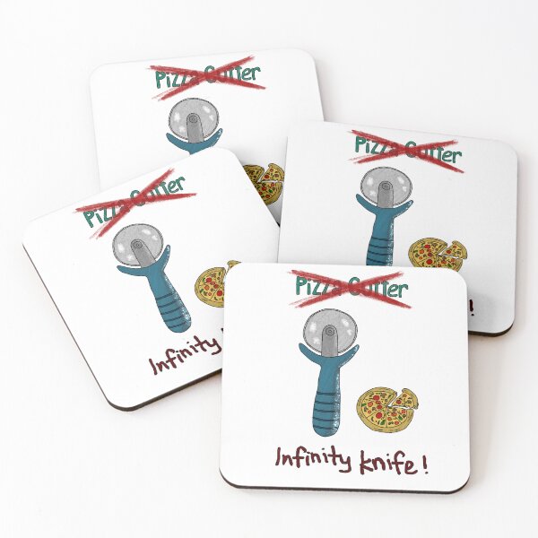 Item preview, pizza cutters are infinity knives with white background designed and sold by BentoTarn.