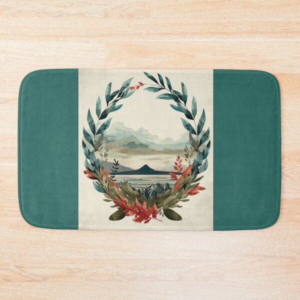 Item preview, Mexican–Italian Heritage Wreath Art – Agave & Olive Botanical Crest Poster designed and sold by ArgentoArt.