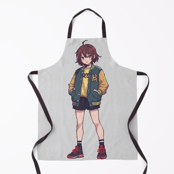 Aperçu de l'œuvre Pixel Senpai — personnage original pixel-sprite créée et vendue par RetroMangathreads.