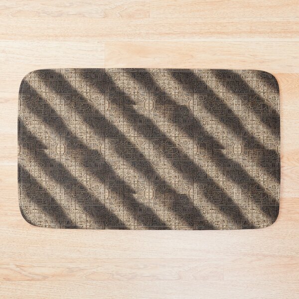 Item preview, Slanted Stripes Shadows, Vines, Wires, Black Grey, Mural Mosaic, Dark Theme, Diagonal Repeated Hexagonal Pattern Textures  designed and sold by Digital-Davinci.