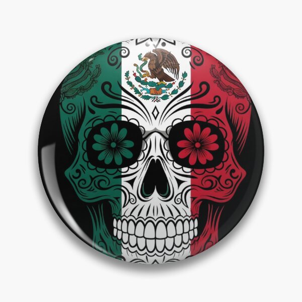 Item preview, Mexican Flag Sugar Skull - Patriotic Calavera Design designed and sold by AV.