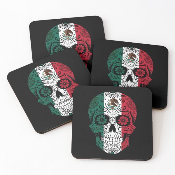 Item preview, Mexican Flag Sugar Skull - Patriotic Calavera Design designed and sold by AV.