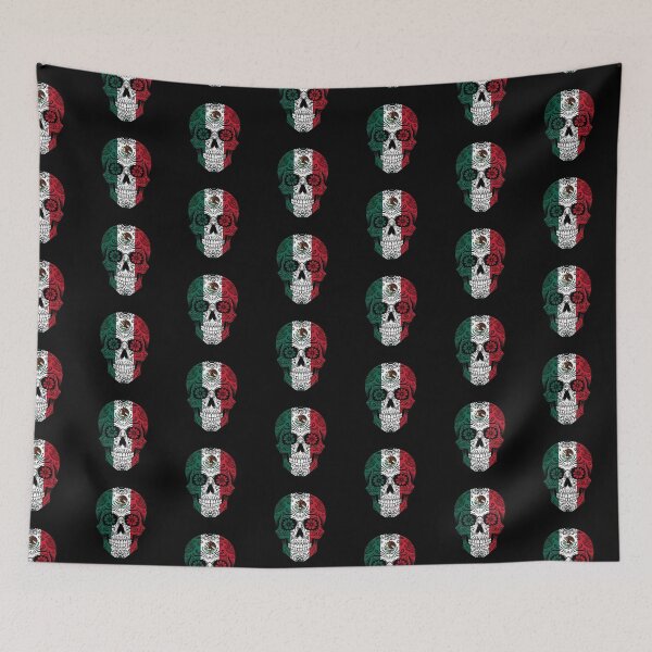 Item preview, Mexican Flag Sugar Skull - Patriotic Calavera Design designed and sold by AV.