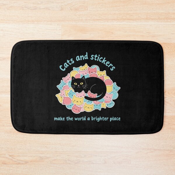 Item preview, Cats and Stickers Make the World a Brighter Place designed and sold by MannyShop.
