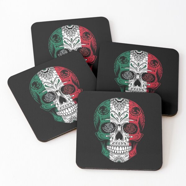 Item preview, Mexican Flag Sugar Skull - Patriotic Calavera Design designed and sold by AV.