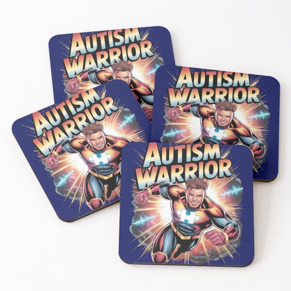 Item preview, Autism Warrior – Bold Comic Hero designed and sold by GENX-AUTISM-DAD.