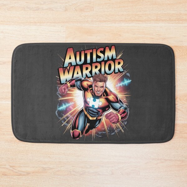 Item preview, Autism Warrior – Bold Comic Hero designed and sold by GENX-AUTISM-DAD.