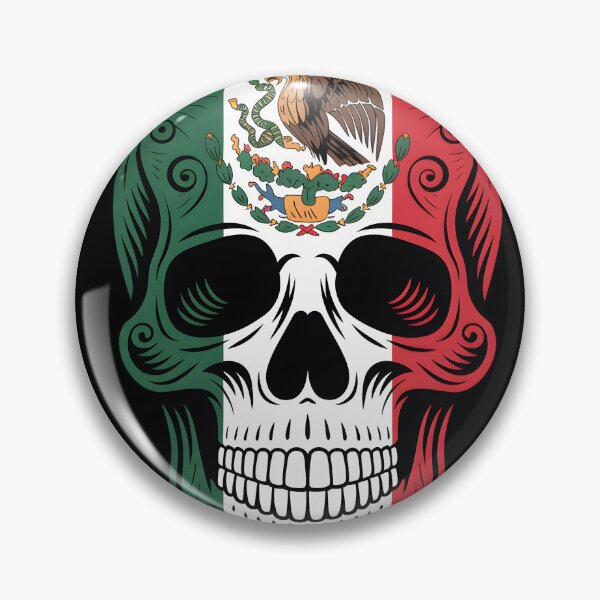 Item preview, Mexican Flag Sugar Skull - Patriotic Calavera Design designed and sold by AV.