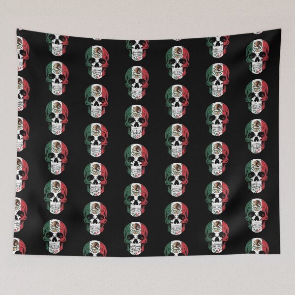 Item preview, Mexican Flag Sugar Skull - Patriotic Calavera Design designed and sold by AV.