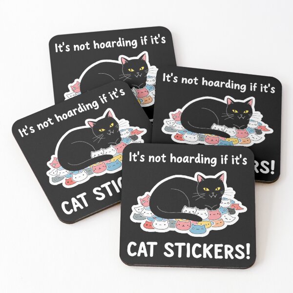 Item preview, It's Not Hoarding If It's Cat Stickers! designed and sold by MannyShop.