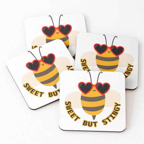 Item preview, Funny Bee | Sweet But Stingy Kawaii Bee Meme | Cute Cartoon Sunglasses Bee designed and sold by thechalkpit.