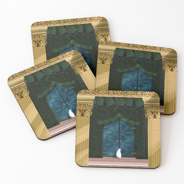 Item preview, Alabaster the Cat at the Alhambra Gate Blue designed and sold by Donnahuntriss.
