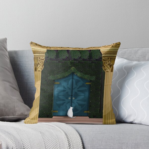 Item preview, Alabaster the Cat at the Alhambra Gate Blue designed and sold by Donnahuntriss.