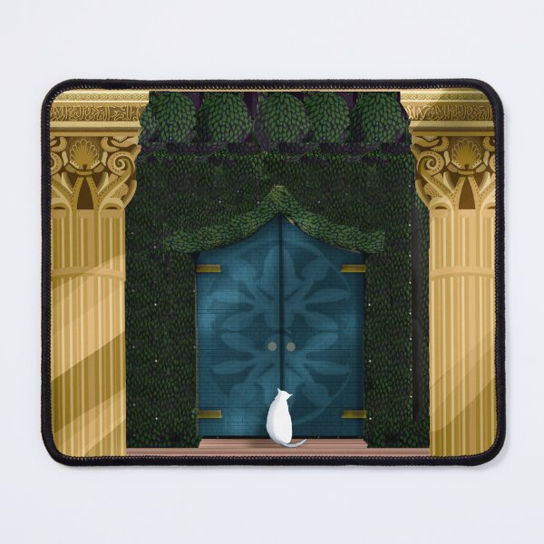 Item preview, Alabaster the Cat at the Alhambra Gate Blue designed and sold by Donnahuntriss.