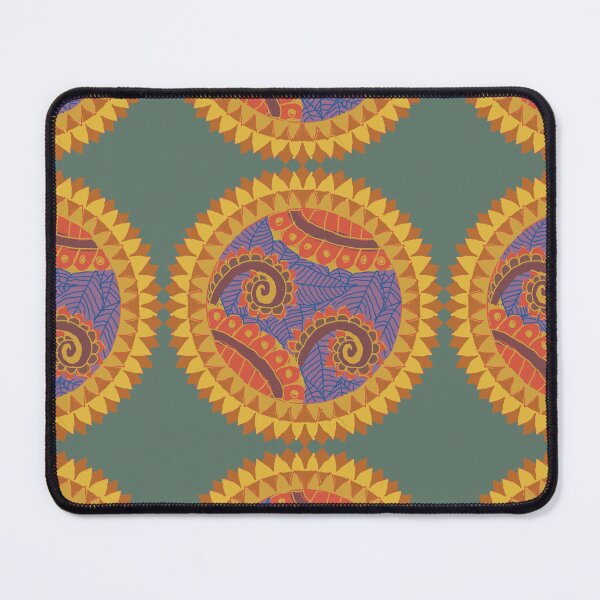 Item preview, Abstract geometric shapes repeating pattern - yellow designed and sold by Svasti Arts and Designs.