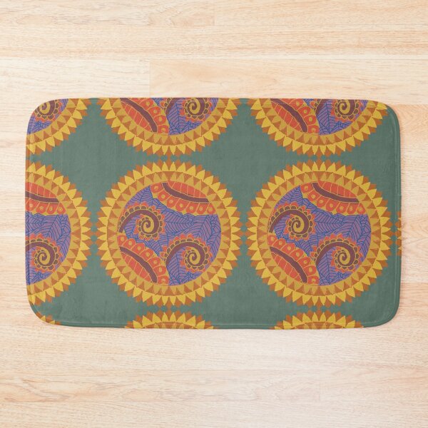 Item preview, Abstract geometric shapes repeating pattern - yellow designed and sold by Svasti Arts and Designs.