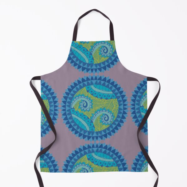 Item preview, Abstract geometric shapes repeating pattern - blue designed and sold by Svasti Arts and Designs.