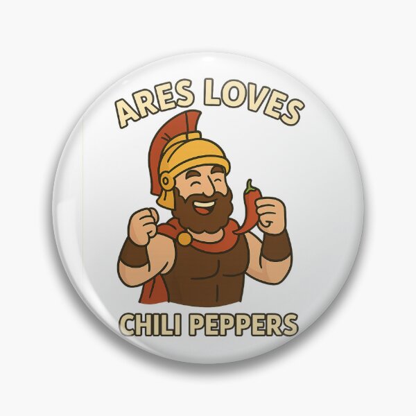 Item preview, A Ares le encantan los chiles – Diseño vegano divertido de la mitología griega designed and sold by Greek and Vegan.