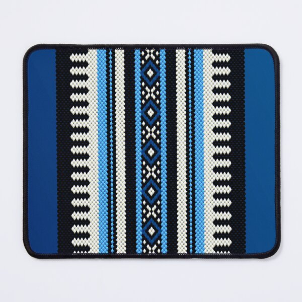 Item preview, Blue Traditional Folk Sadu Arabian Hand Weaving Pattern by Craitza designed and sold by House of Sadu by Craitza.