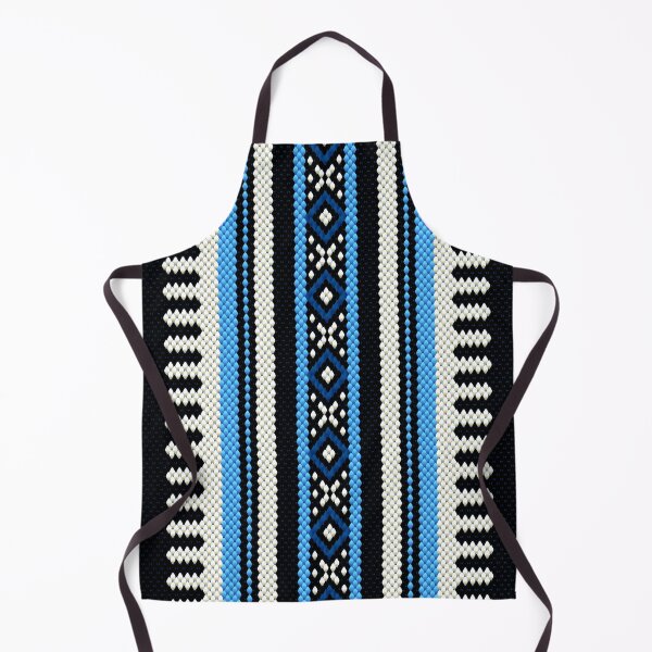 Item preview, Blue Traditional Folk Sadu Arabian Hand Weaving Pattern by Craitza designed and sold by House of Sadu by Craitza.