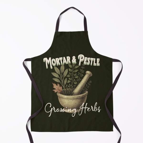 Item preview, Mortar and Pestle – Growing Herbs Botanical Illustration designed and sold by WildWood Digital Art.