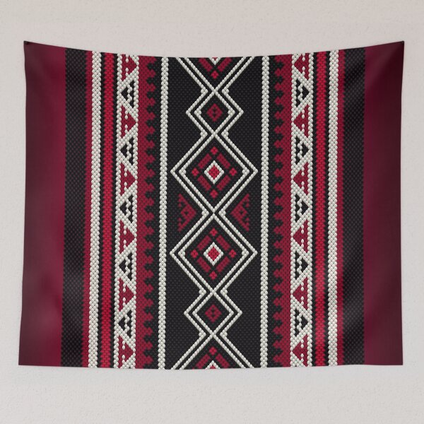 Item preview, Gorgeous Details Red Sadu Weaving Fabric by Craitza designed and sold by House of Sadu by Craitza.