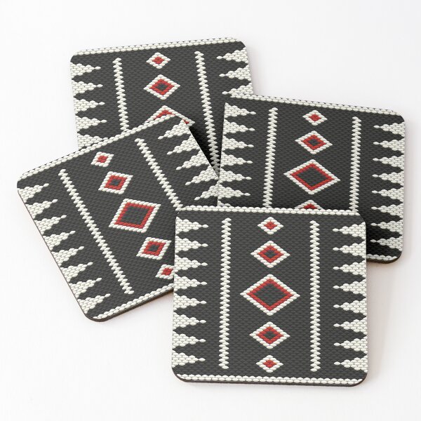 Item preview, Red And Black Detailed Traditional Folk Sadu Arabian Handcrafted Weaving Pattern by Craitza designed and sold by House of Sadu by Craitza.