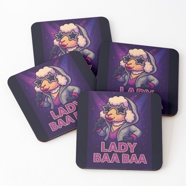 Item preview, Lady Baa Baa Sheep Pop Star Cartoon – Glitter Hoodie, Star Sunglasses, Microphone, Pink Purple Lights, Lady Gaga Parody designed and sold by AnTartstudios.