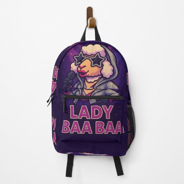 Item preview, Lady Baa Baa Sheep Pop Star Cartoon – Glitter Hoodie, Star Sunglasses, Microphone, Pink Purple Lights, Lady Gaga Parody designed and sold by AnTartstudios.