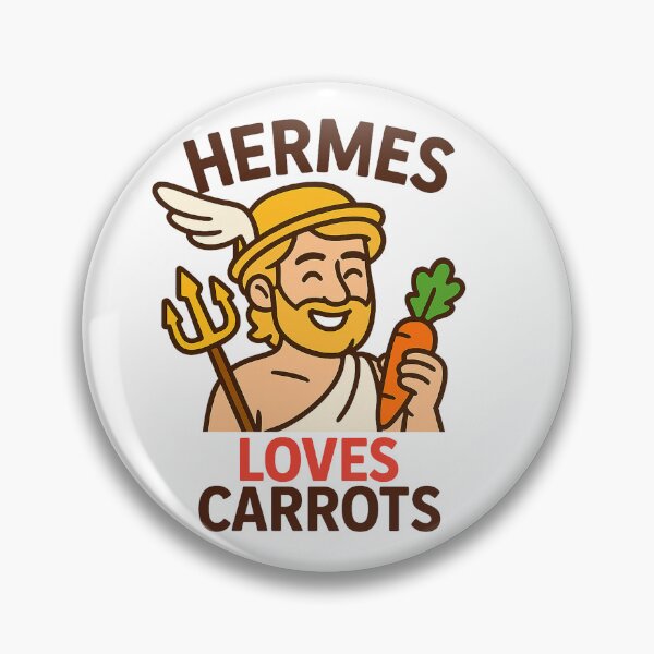 Item preview, Hermes Loves Carrots – Funny Greek Mythology Vegan Design designed and sold by Greek and Vegan.