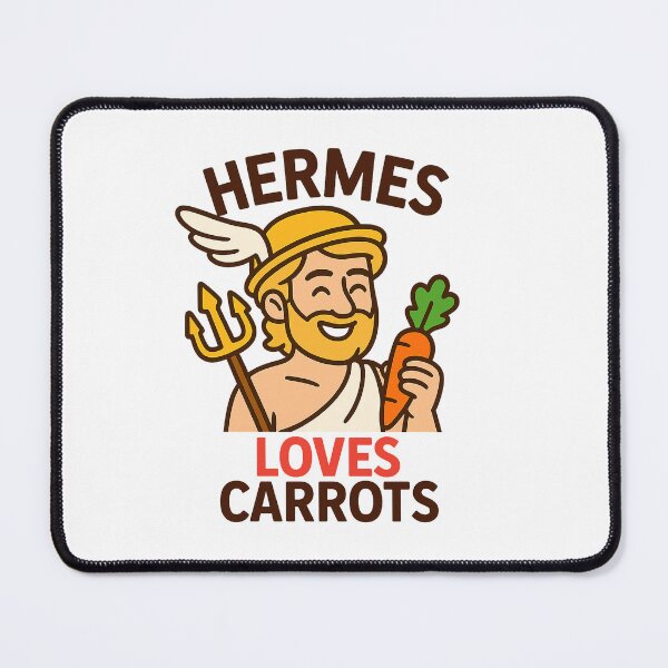 Artikelvorschau, Hermes liebt Karotten – Lustiges veganes Design aus der griechischen Mythologie entworfen und verkauft von Greek and Vegan.