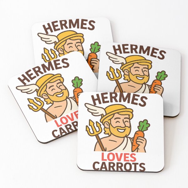 Item preview, Hermes Loves Carrots – Funny Greek Mythology Vegan Design designed and sold by Greek and Vegan.