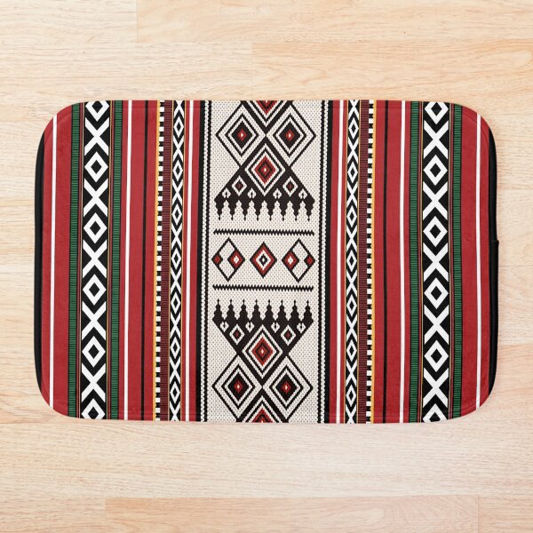Item preview, Hermoso fondo de textura Sadu con alfombra roja y patrón vintage designed and sold by House of Sadu by Craitza.