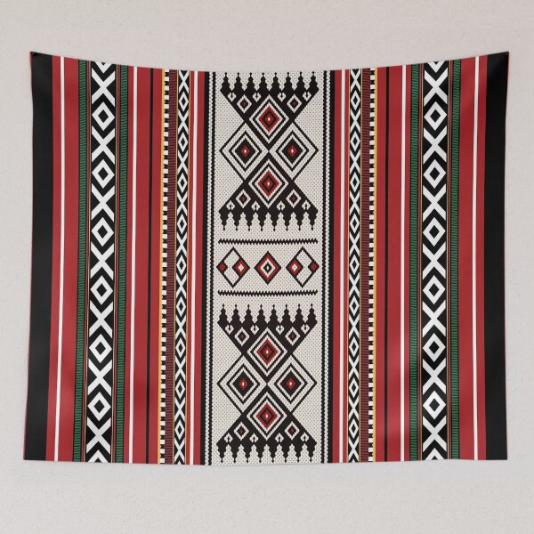 Item preview, Beautiful Sadu Texture Background Red Rug Vintage Pattern  designed and sold by House of Sadu by Craitza.