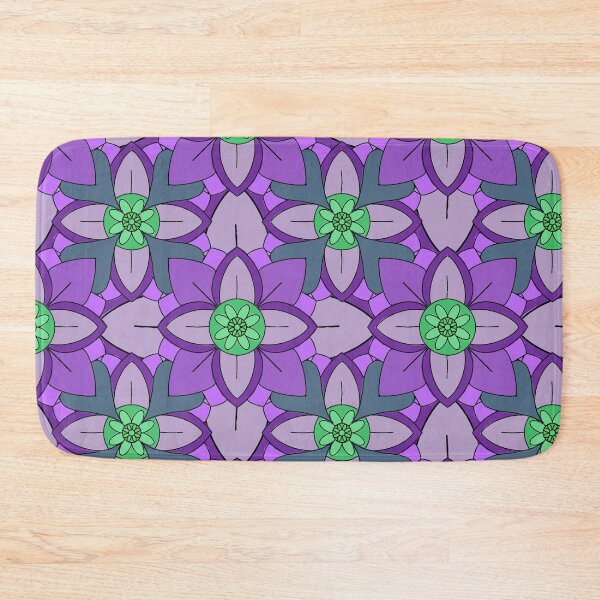 Item preview, Abstract geometric shapes repeating pattern - Purple designed and sold by Svasti Arts and Designs.