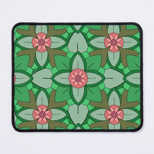 Item preview, Abstract geometric shapes repeating pattern - Green designed and sold by Svasti Arts and Designs.